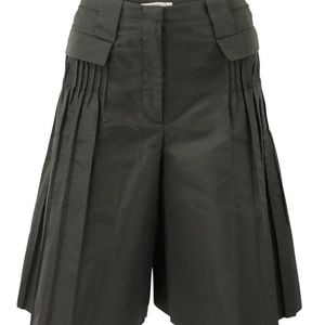 Olive green Prada silk shorts size 4-6